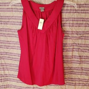 Ann Taylor fuschia silky blouse, NWT